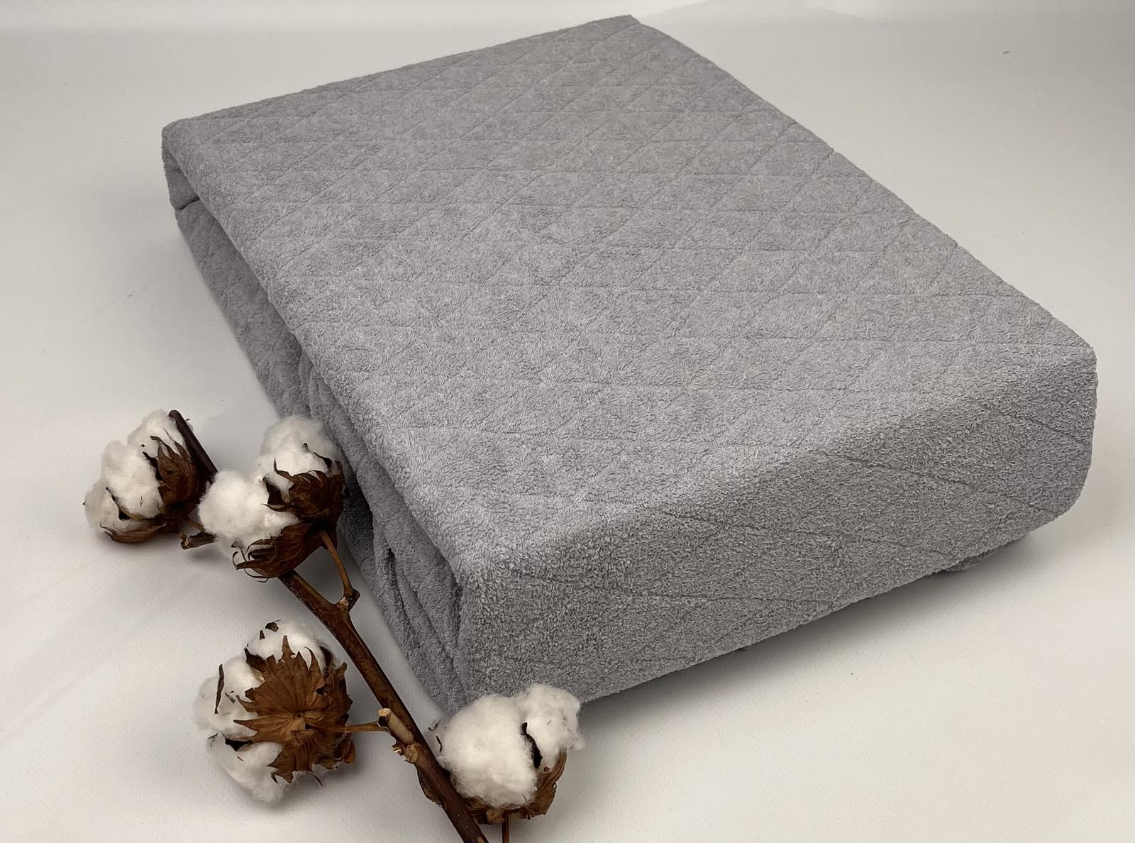 Простынь махровая АЕ 100х200 см Серая (CN36510)