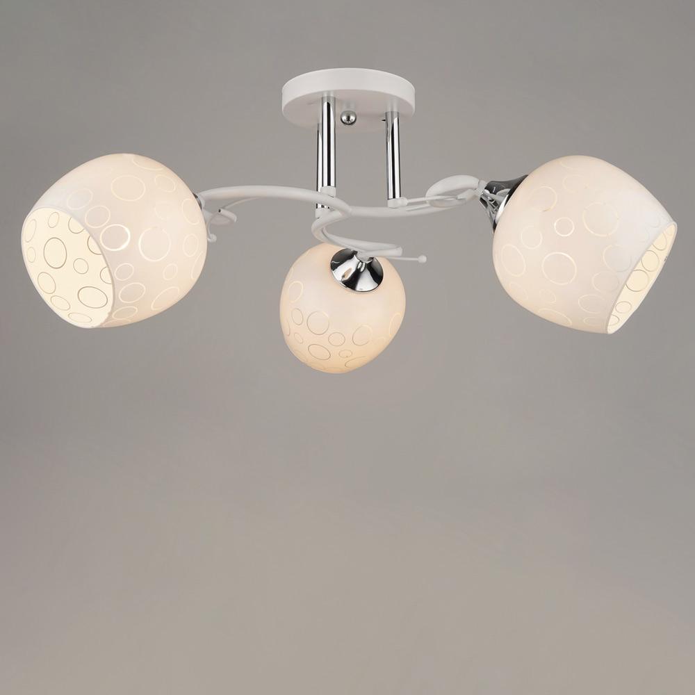 Люстра потолочная Light House SRS-19243/3 с узором Белый/Хром