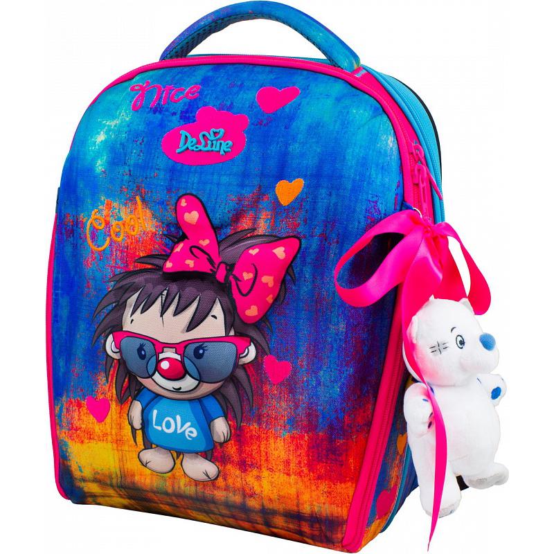 Школьный ранец DeLune 27х16х35 см Розово-голубой (7mini-016)