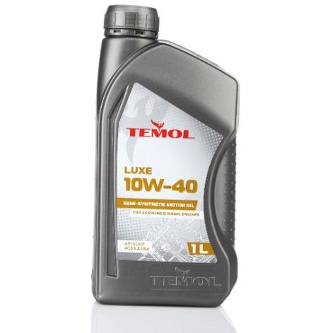 Моторное масло полусинтетическое TEMOL Luxe API SL CF,АСЕА A3/B3-16 10W-40 1 л (99900107)
