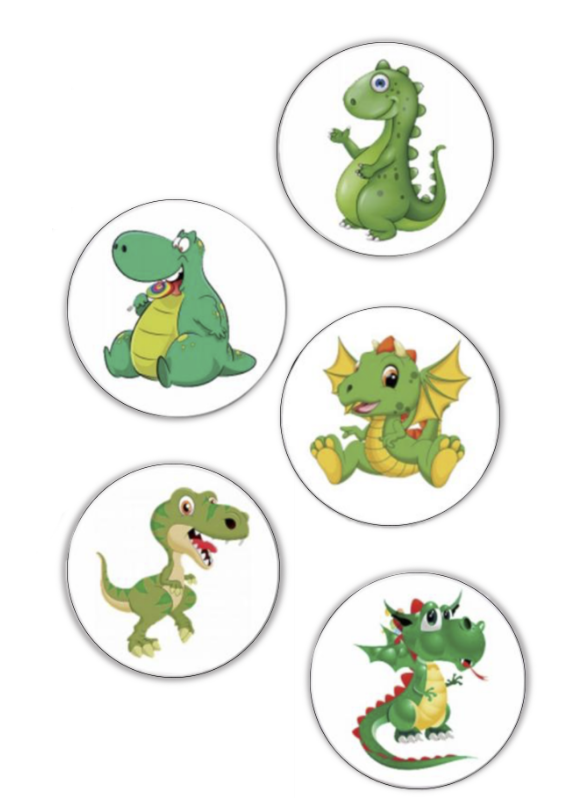 Наклейки Дино для приучения ребенка к горшку 5 шт. (30068245)