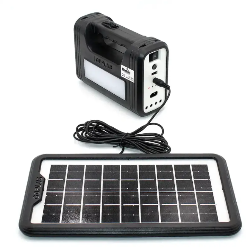 Фонарь-лампа c солнечной панелью GDlite 3 лампочки 4000 мАч Черный (22981449) - фото 9 Фонарь-лампа c солнечной панелью GDlite 3 лампочки 4000 мАч Черный (22981449) - фото 9