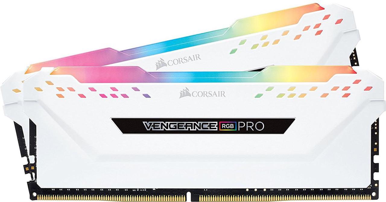 Оперативна пам'ять для ПК Corsair 16 GB 2x8 GB DDR4 3200 MHz Vengeance RGB Pro White (CMW16GX4M2C3200C16W) - фото 2 Оперативна пам'ять для ПК Corsair 16 GB 2x8 GB DDR4 3200 MHz Vengeance RGB Pro White (CMW16GX4M2C3200C16W) - фото 2