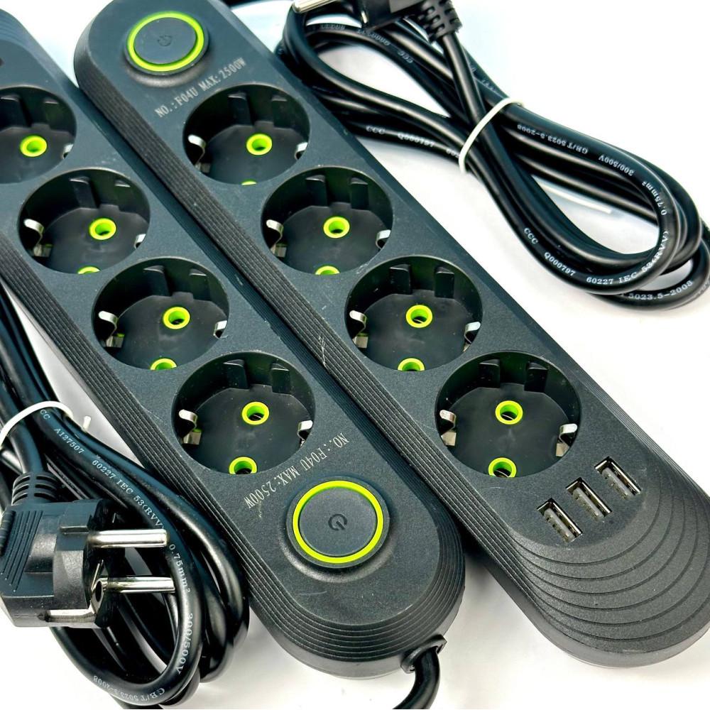 Удлинитель сетевой UA Power F04U на 4 розетки + 3USB 2 м - фото 5 Удлинитель сетевой UA Power F04U на 4 розетки + 3USB 2 м - фото 5