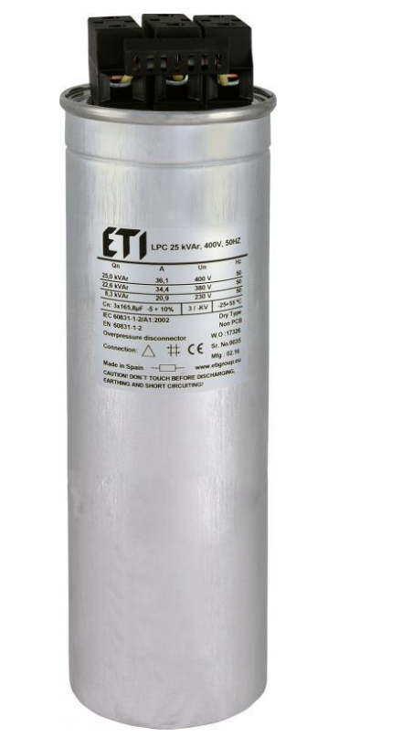 Конденсатор трифазний ETI LPC 25 кВАр 400 В (4656754)