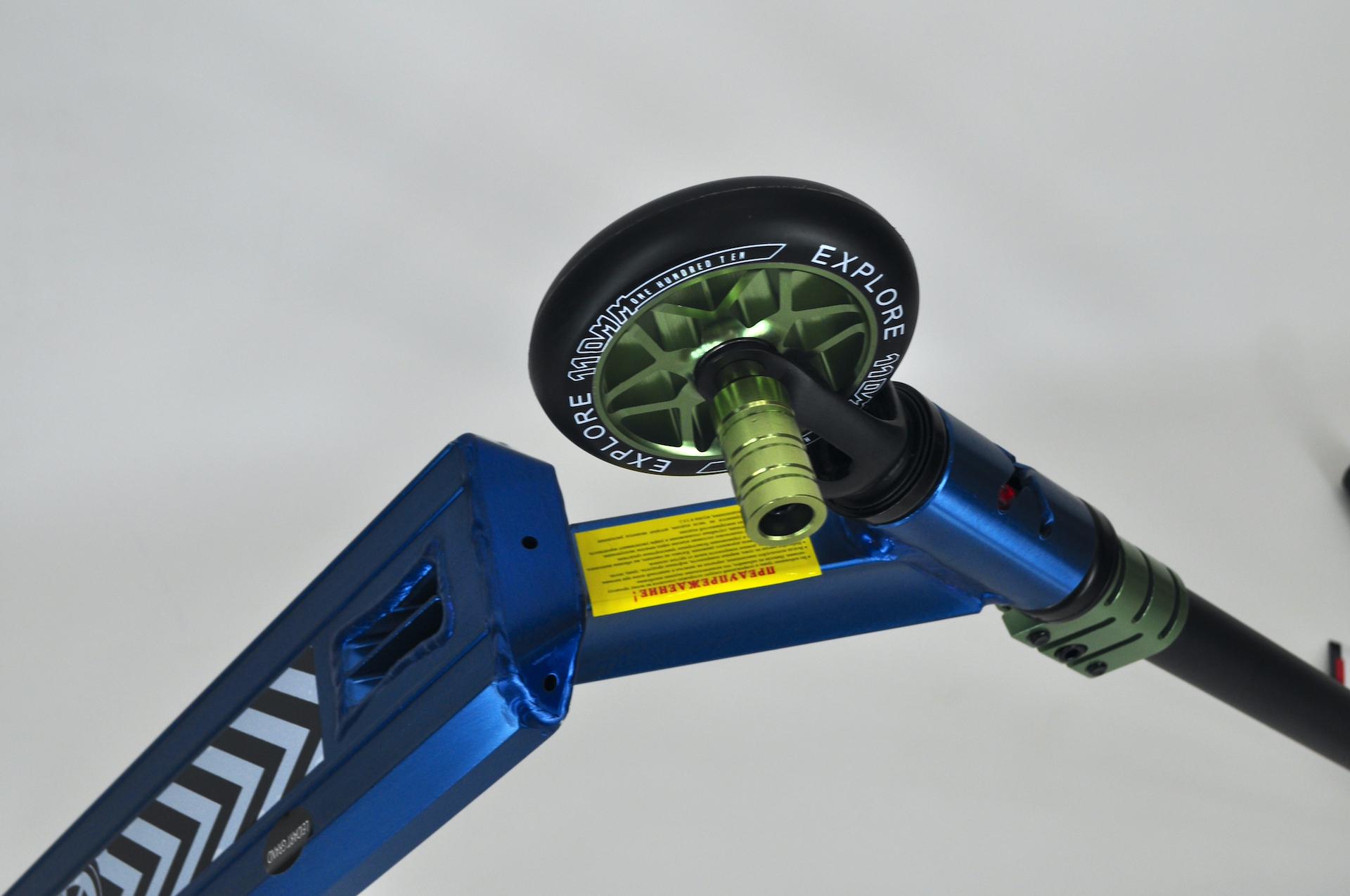 Самокат трюковий Explore Leidart Grand + пега Синій/Зелений - фото 11 Самокат трюковий Explore Leidart Grand + пега Синій/Зелений - фото 11