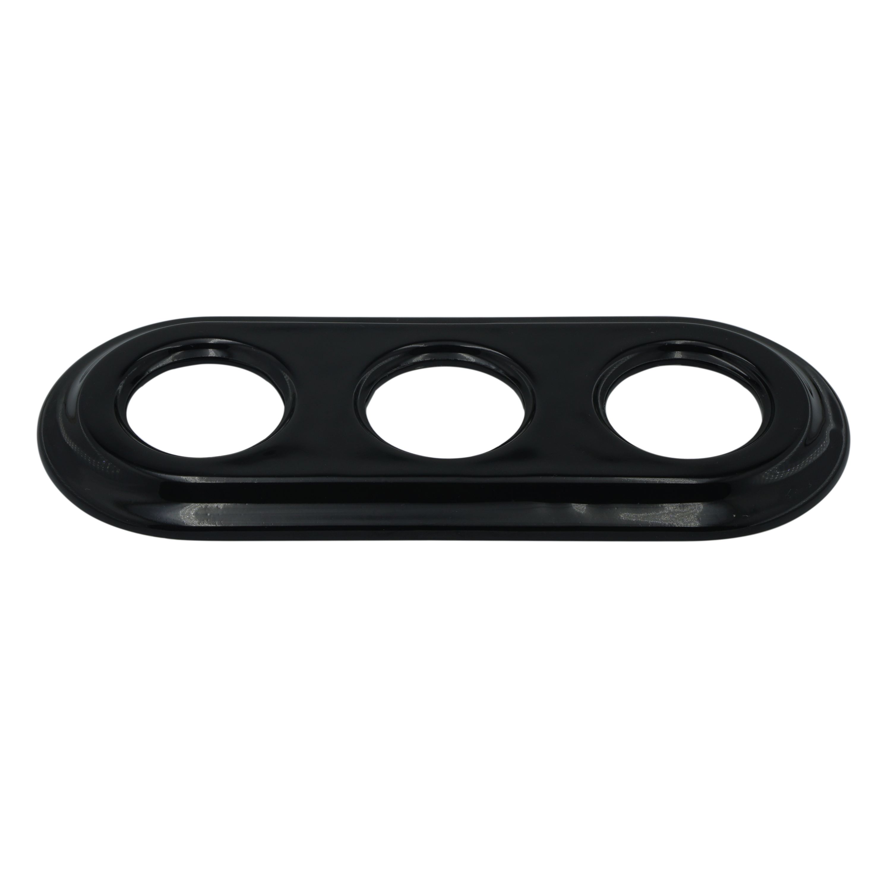 Рамка керамическая Keruida на 3 поста для скрытого монтажа Черный