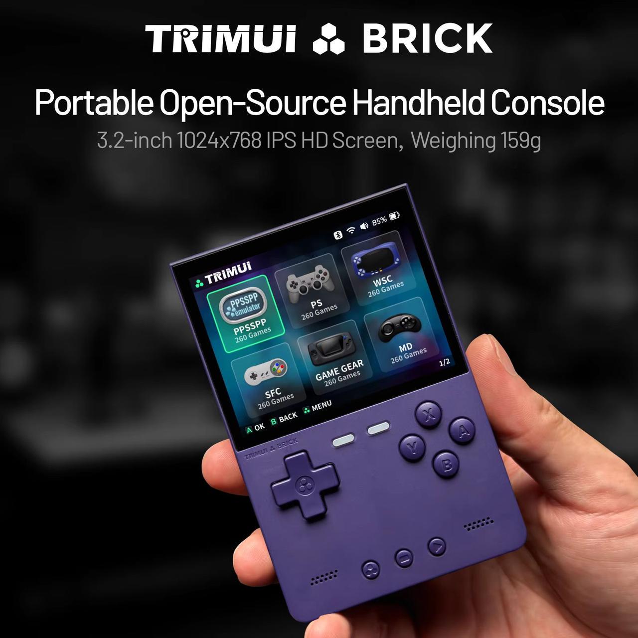 Приставка игровая консоль TRIMUI Brick 64 GB 5000 игр Violet (2682994046) - фото 4 Приставка игровая консоль TRIMUI Brick 64 GB 5000 игр Violet (2682994046) - фото 4