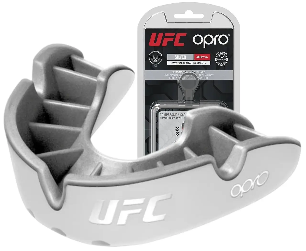 Капа доросла Opro Silver UFC White/Silver (102514003)