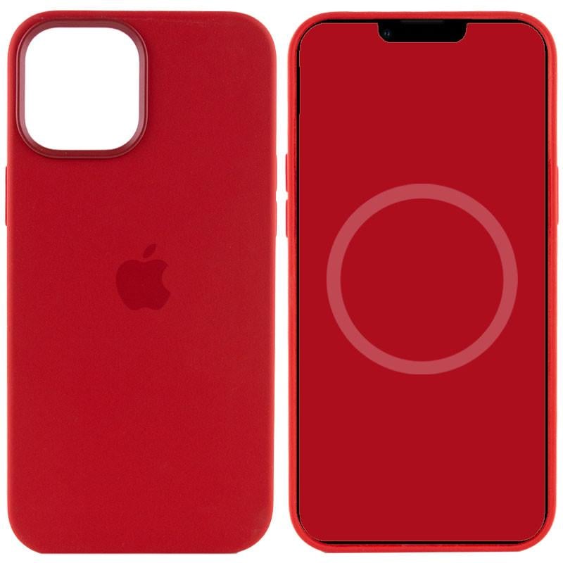 Противоударный чехол Silicone case AAA full with Magsafe and Animation для Apple iPhone 12 Pro/12 6.1" Красный/Red