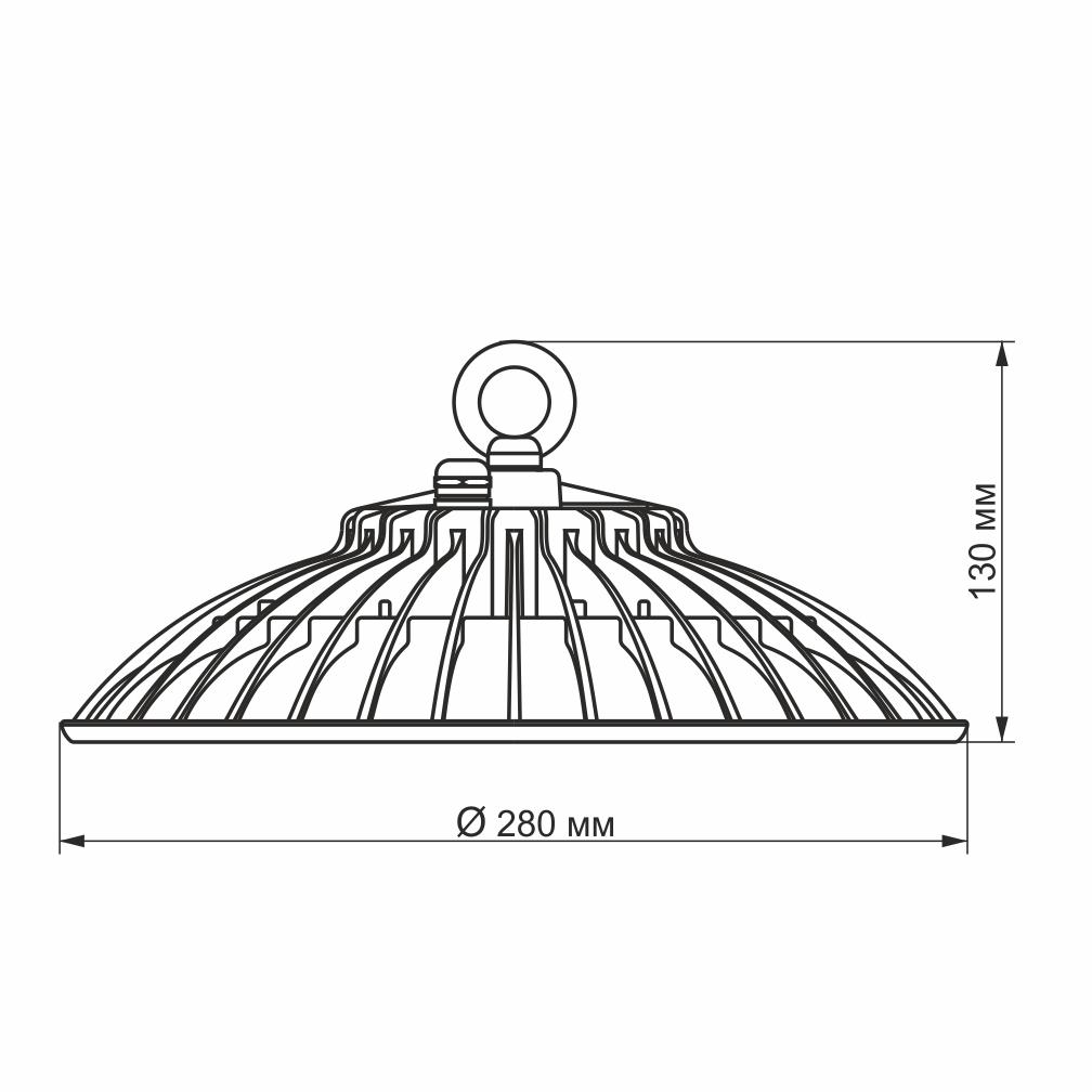 Cвітильник Led Videx ХайБей висотний 100 W 5000 K Білий (29775) - фото 4