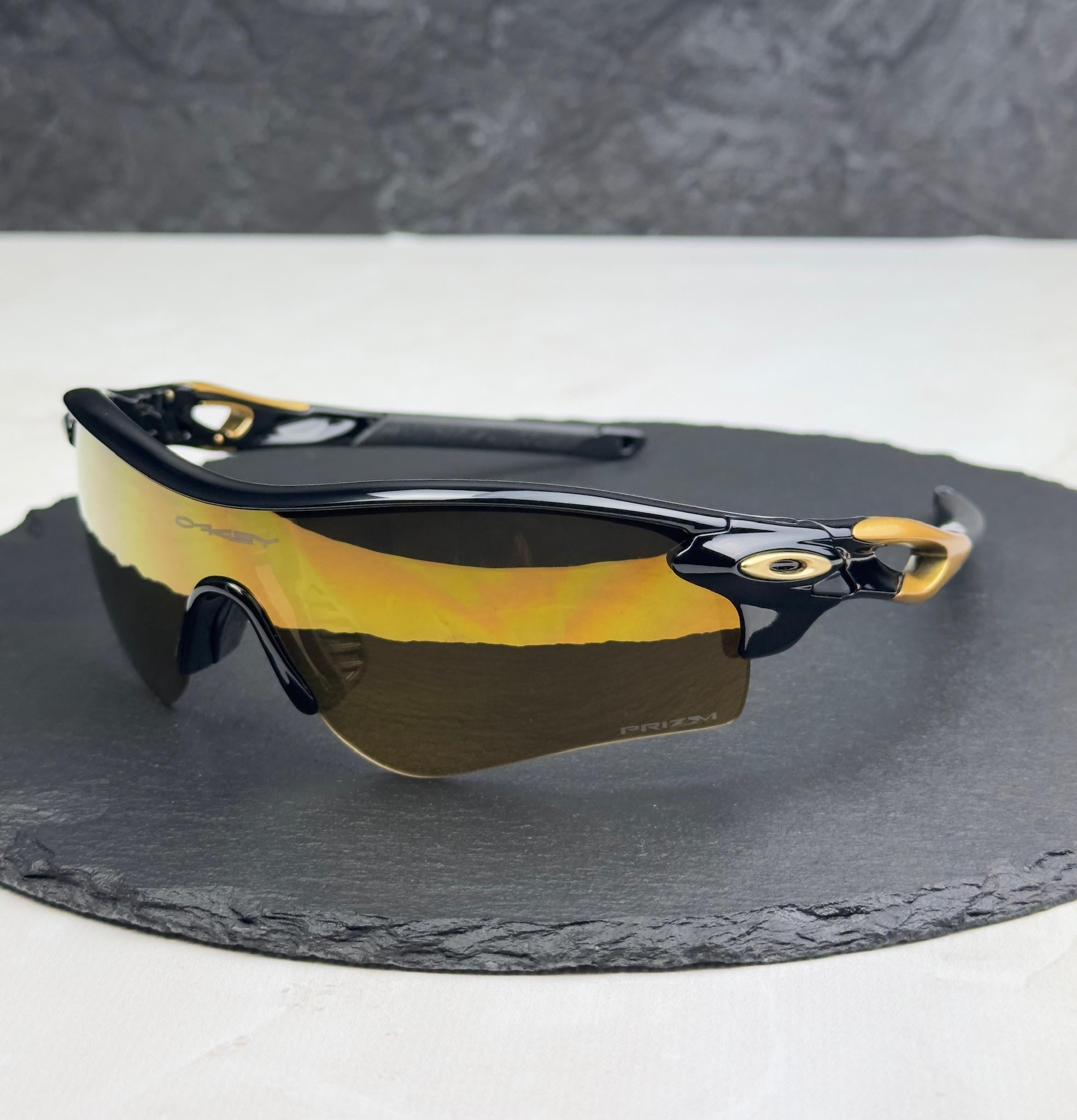 Солнцезащитные очки Oakley RadarLock Path спортивные с линзой Prizm 24K вело мужские Черный/Золотой