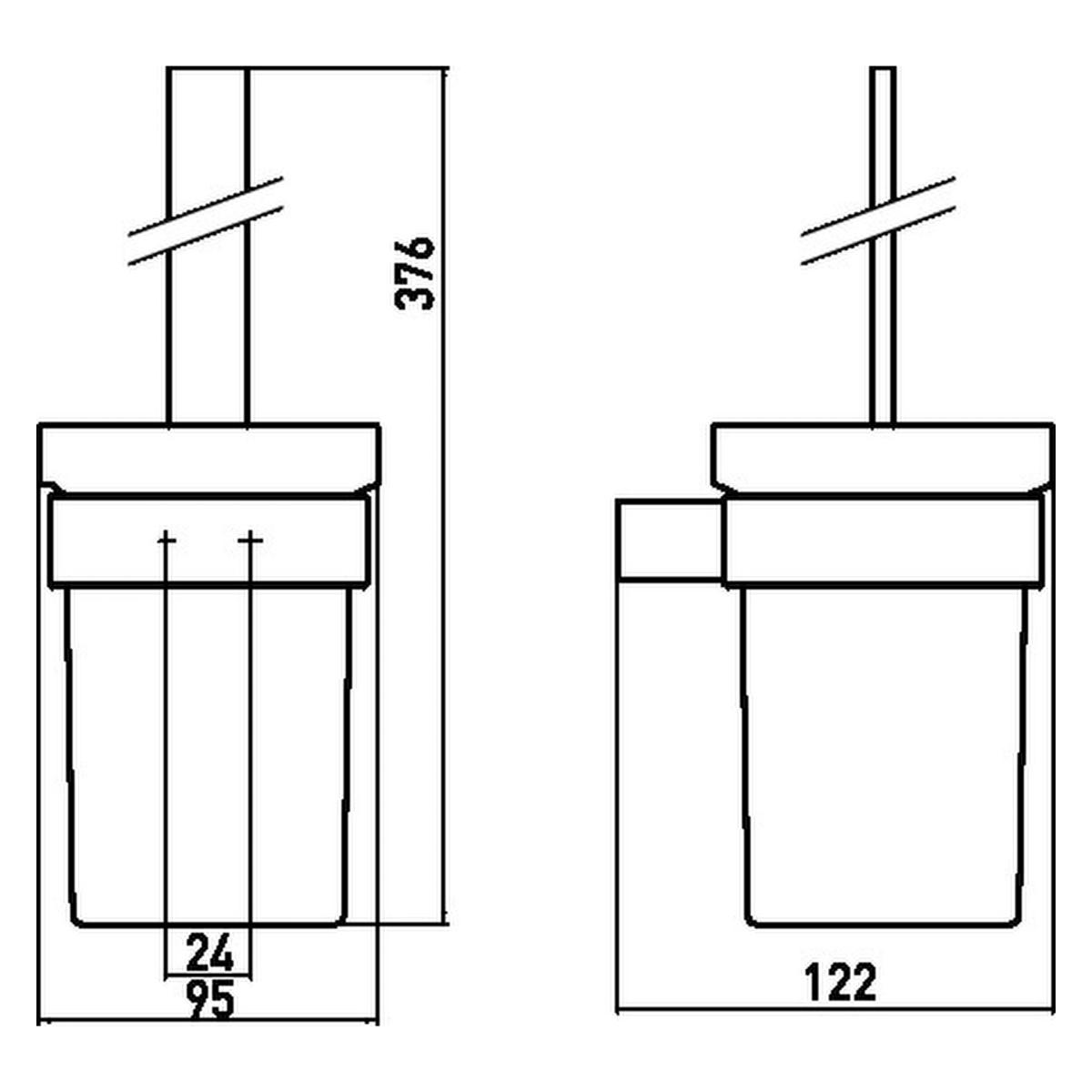 Ершик для унитаза Emco Loft 051513300 подвесной Черный (199890) - фото 2