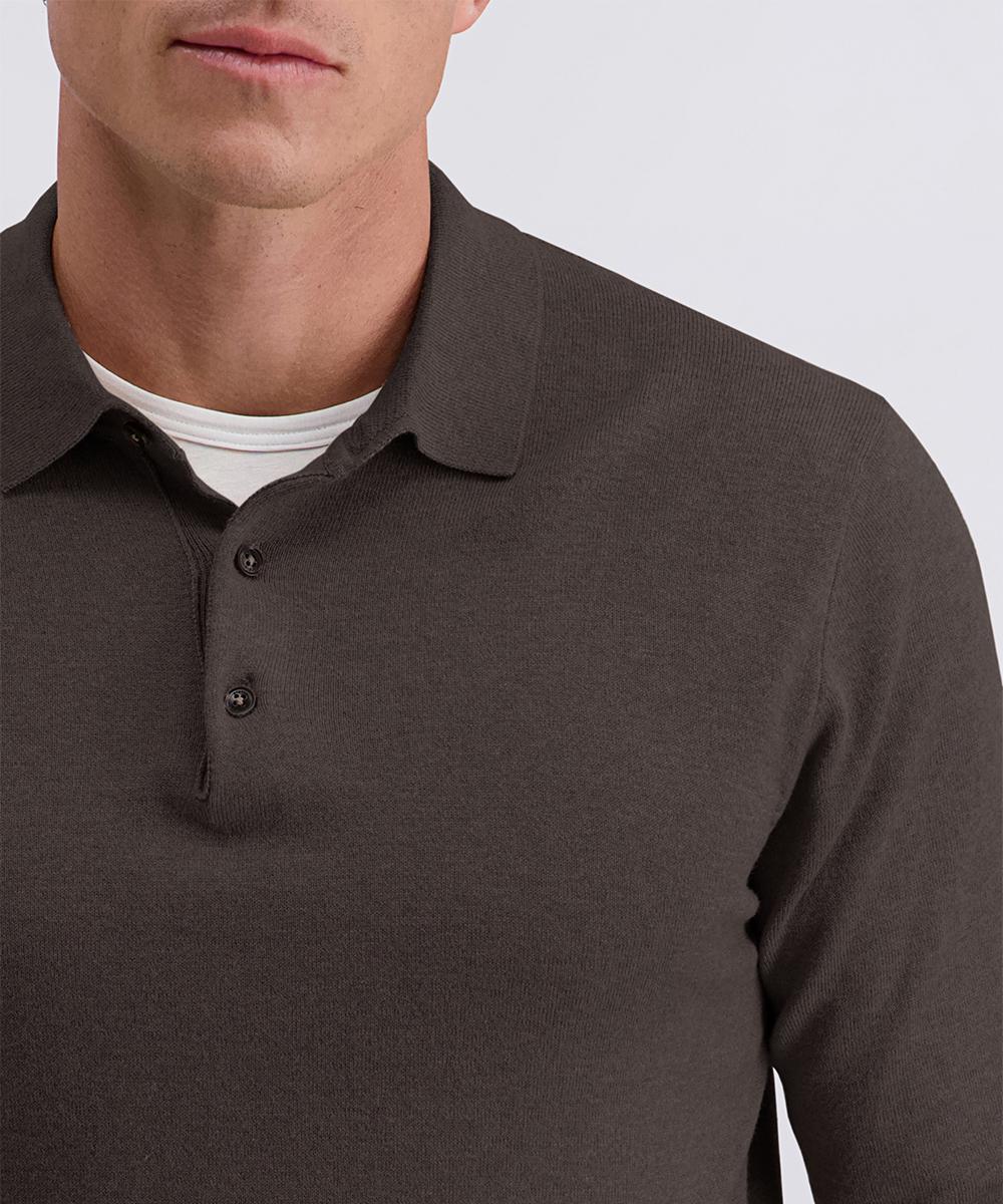 Поло чоловіче на довгий рукав 3X Коричневий (C5 51714.5133.8301-3X) - фото 6 Поло чоловіче на довгий рукав 3X Коричневий (C5 51714.5133.8301-3X) - фото 6