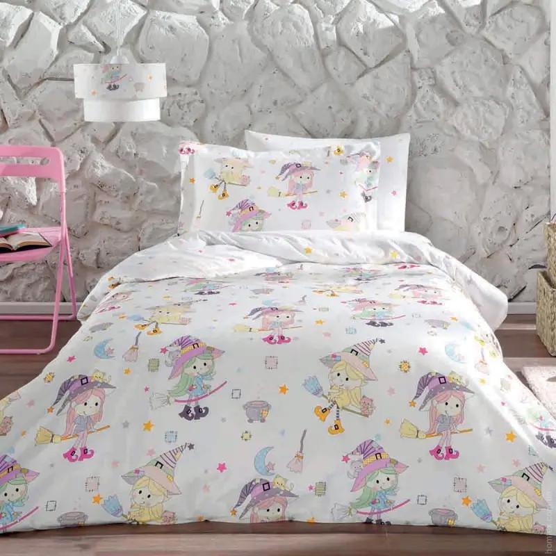 Постельное белье подростковое Tivolyo Home Cindirella делюкс сатин полуторное