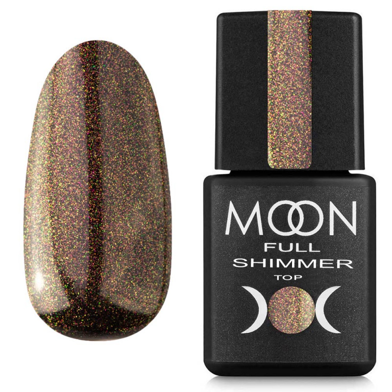 Топ для гель-лака Moon Full Shimmer Top №1026 без липкого слоя 8 мл