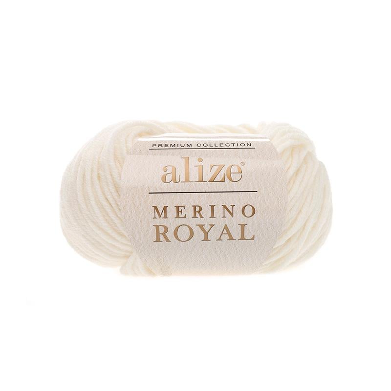 Пряжа Alize Merino Royal 62 Молочный