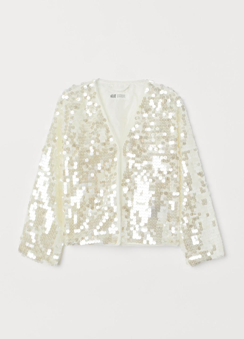 Кардиган H&M 134-140 см Молочный (7925330b42)