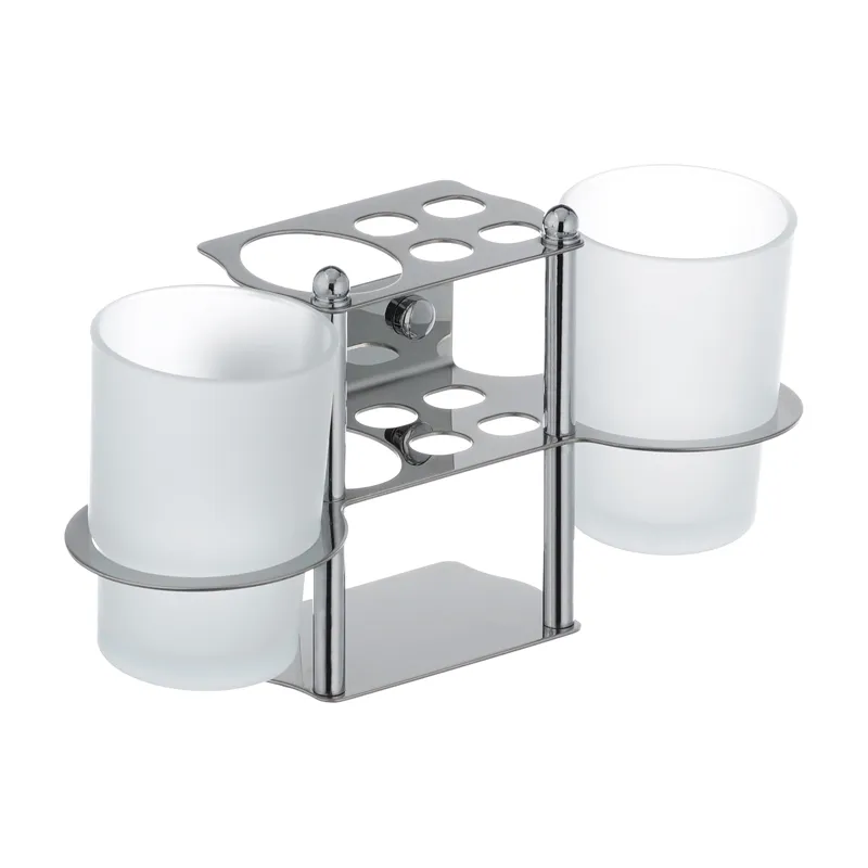 Підставка зубних щіток Zerix LR103 ZX2632 із двома склянками Підставка зубних щіток Zerix LR103 ZX2632 із двома склянками