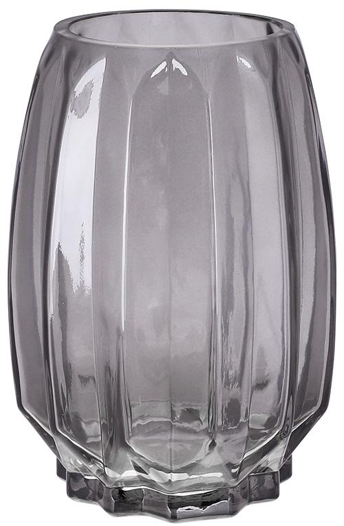 Ваза для цветов из стекла Ancient Glass Scandinavia Black Ø14x20 см Дымчато-черный (BD-527-794)