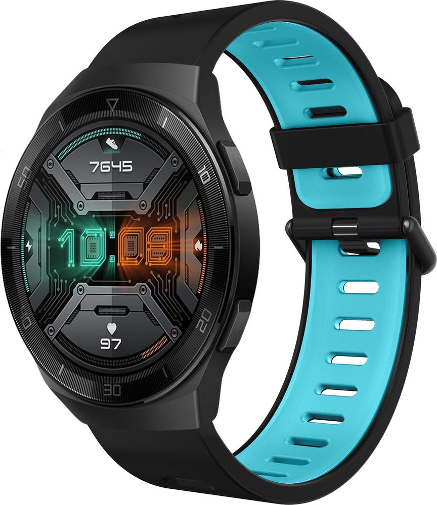 Ремешок Traf для Huawei Watch GT2e 46 мм Black/Blue (28905) - фото 1