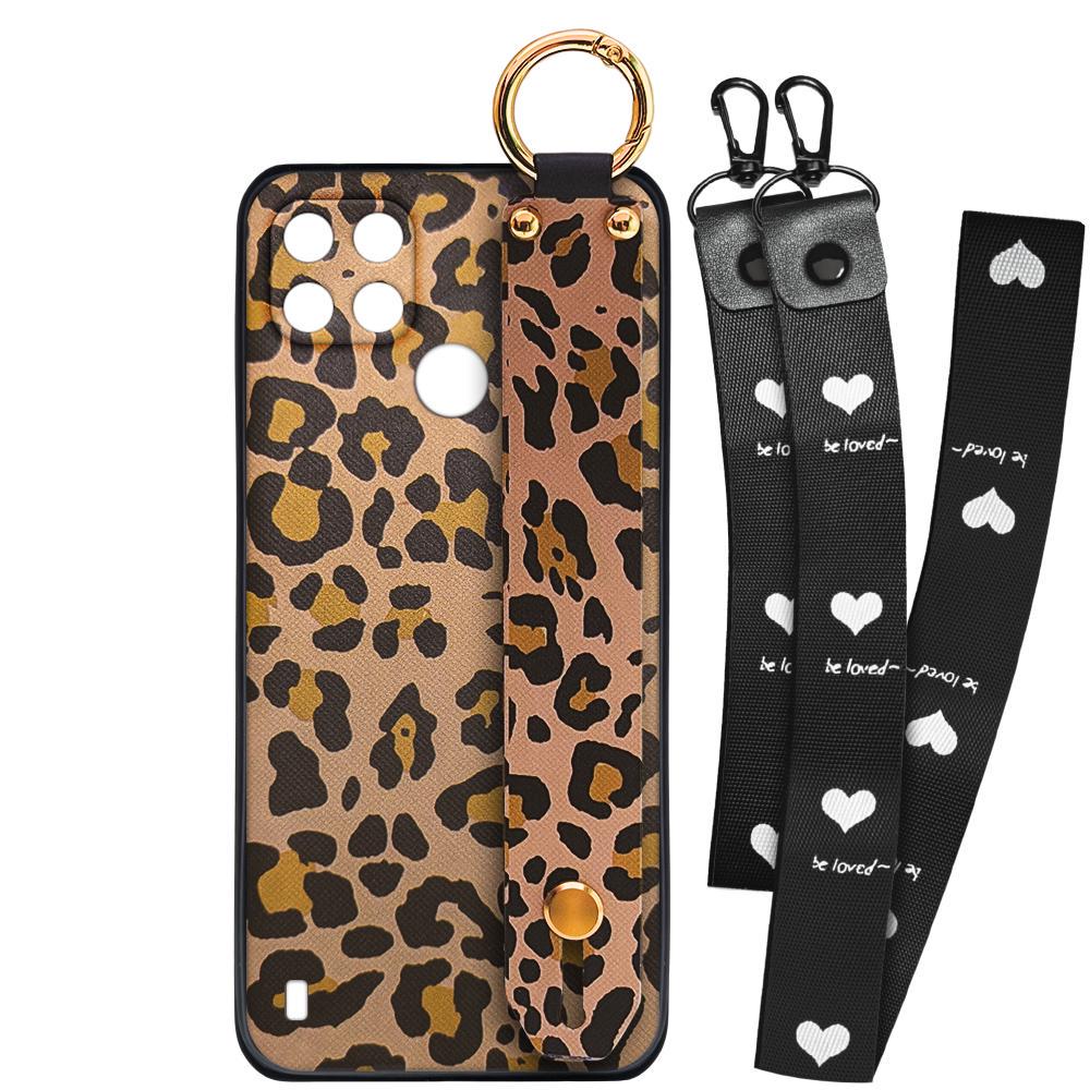 Чехол SHLab Realme C21Y Leopard + два ремешка с карабином (26723)