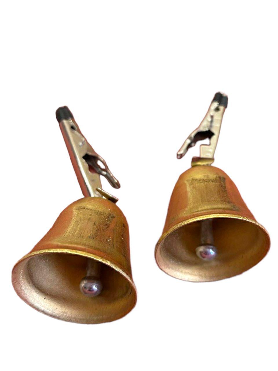 Набор колокольчиков латунных с прищепкой 7х3,5 см 2 шт. (1468354144)