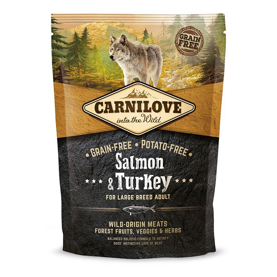 Корм cухий CarniLove Salmon&Turkey Large Breed з лососем та індичкою для собак великих порід 1,5 кг (8595602508952)