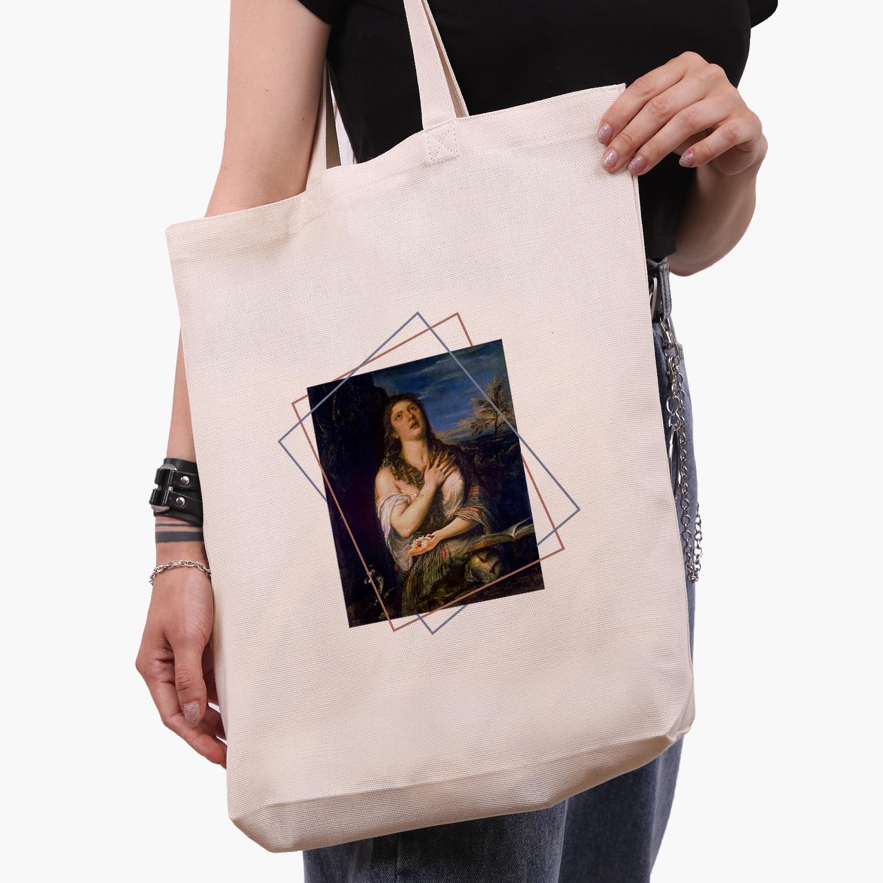 Эко сумка шоппер бежевая Мария Магдалина Карантин 41х39х8 см Бежевый (9227-1413-WTD)