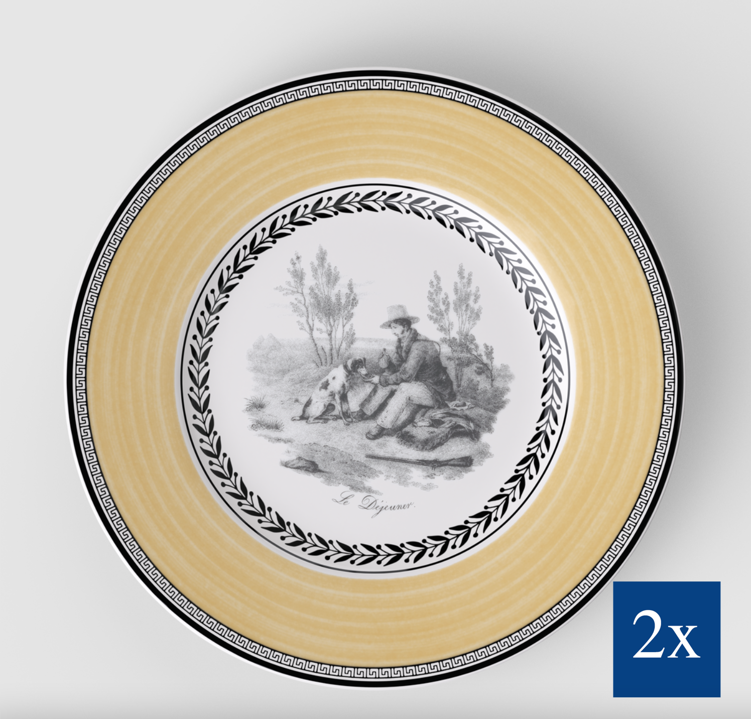 Набір тарілок для сніданку/десерту Villeroy & Boch Audun Chasse порцеляна Ø22 см 2 предмети (1010702640) - фото 2