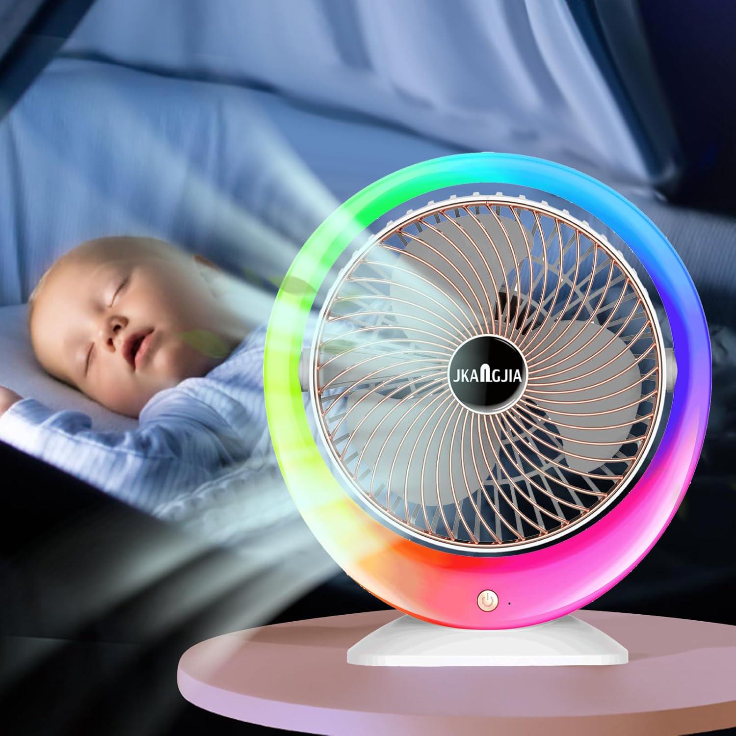 Вентилятор настільний Mini fan-04 3в1 USB-Type C аккумулятор з підсвічуванням (17134) - фото 2