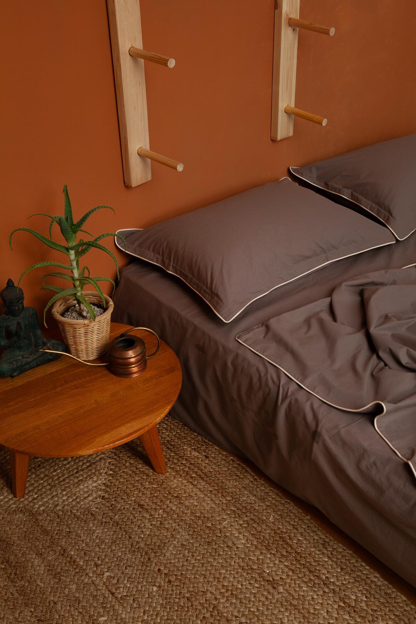 Комплект постельного белья White Dream полуторный 155х215 см вареный хлопок Коричневый (wd-brown/1) - фото 4