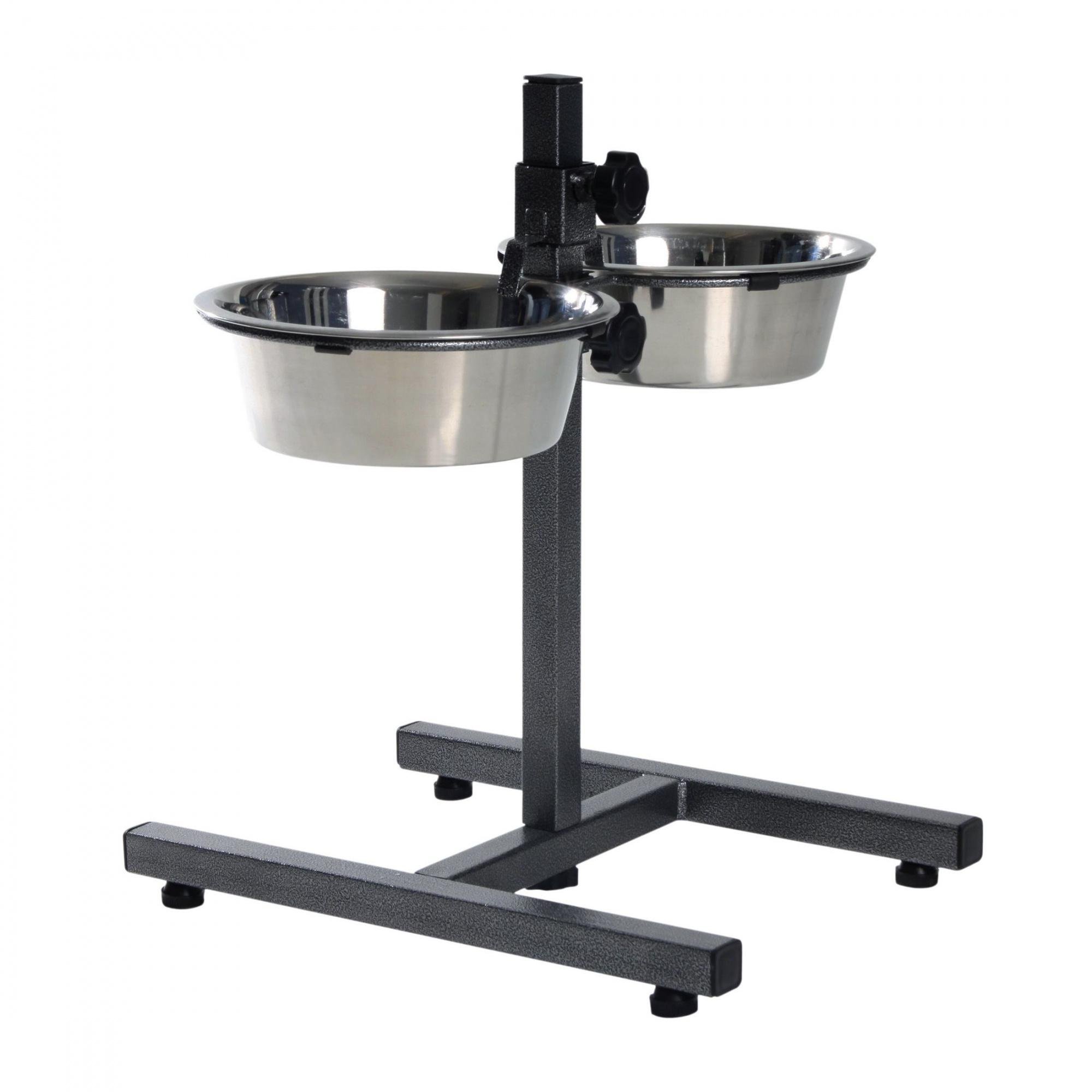 Миска для собак Trixie двойная на регулируемой подставке металлическая 20 см (24921)