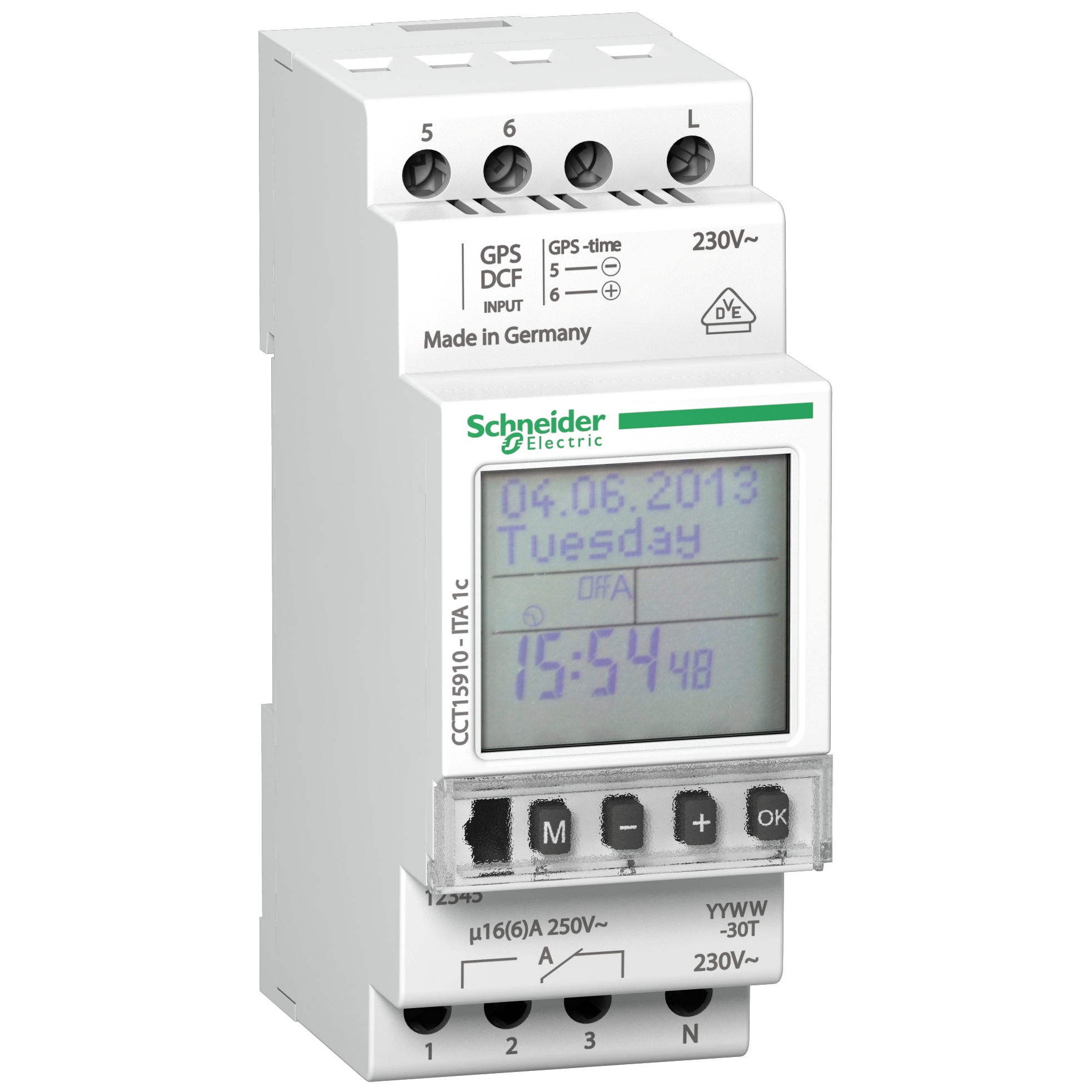 Таймер электронный Schneider Electric Acti9 ITA 16A 230V AC 1 канал годовой (CCT15910) Таймер электронный Schneider Electric Acti9 ITA 16A 230V AC 1 канал годовой (CCT15910)