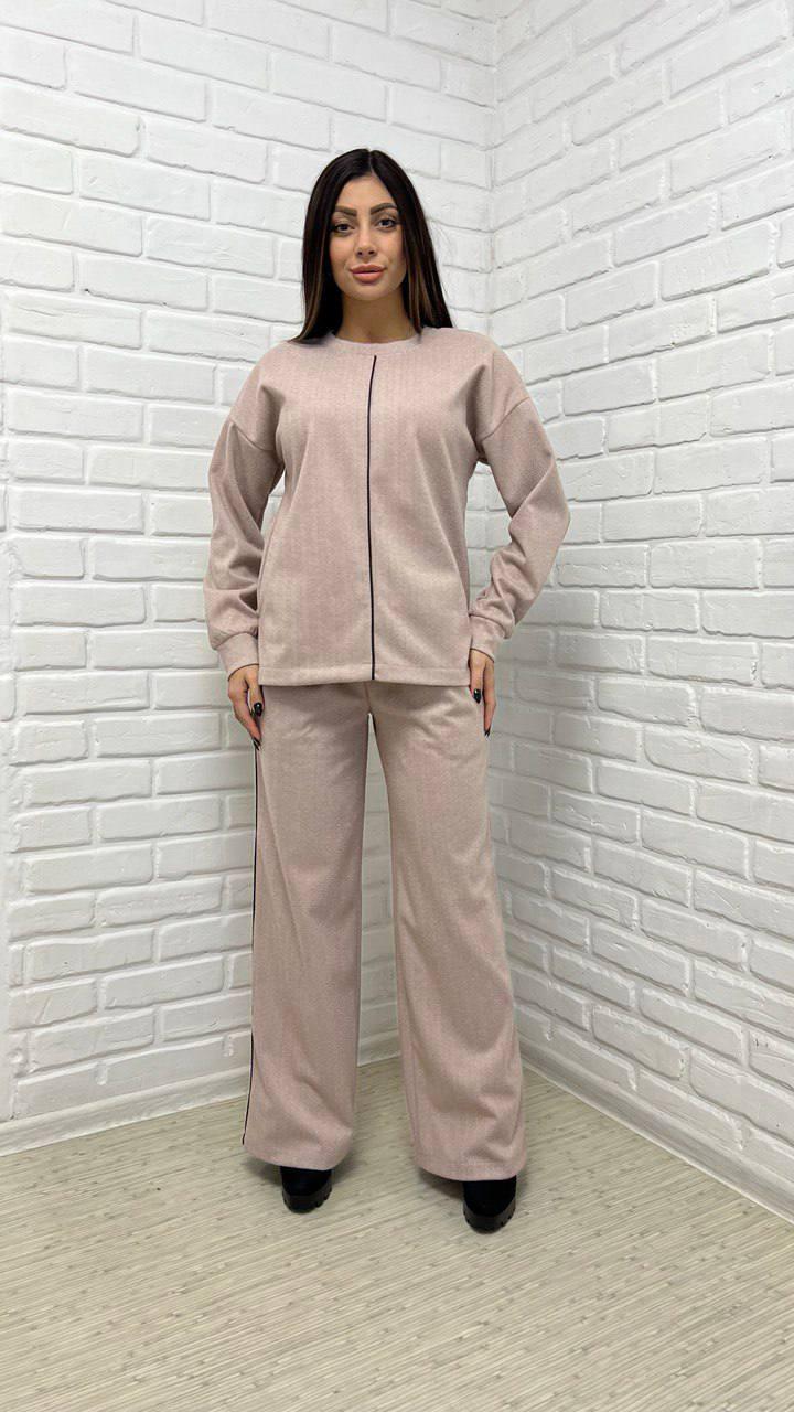 Костюм женский Кант брючный р. 54-56 Капучино (1835)