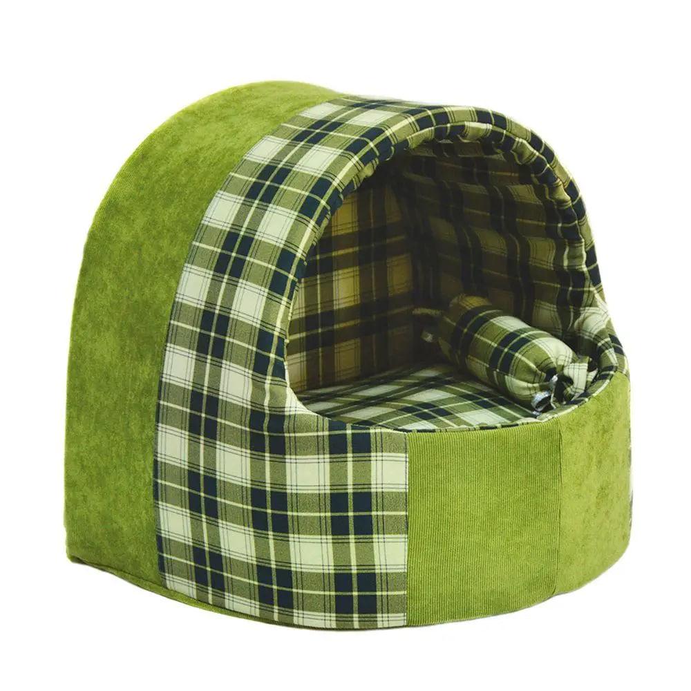 Будиночок для котів і собак Клітинка 36х32х32 см Зелений (A-003766)
