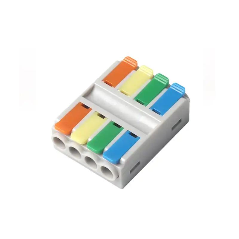 Клема прохідна Tactix 0,5-6 мм2 41А 4х1-4х1 одинарна 39х28,5х13,5 мм Різнокольоровий (226-4c)