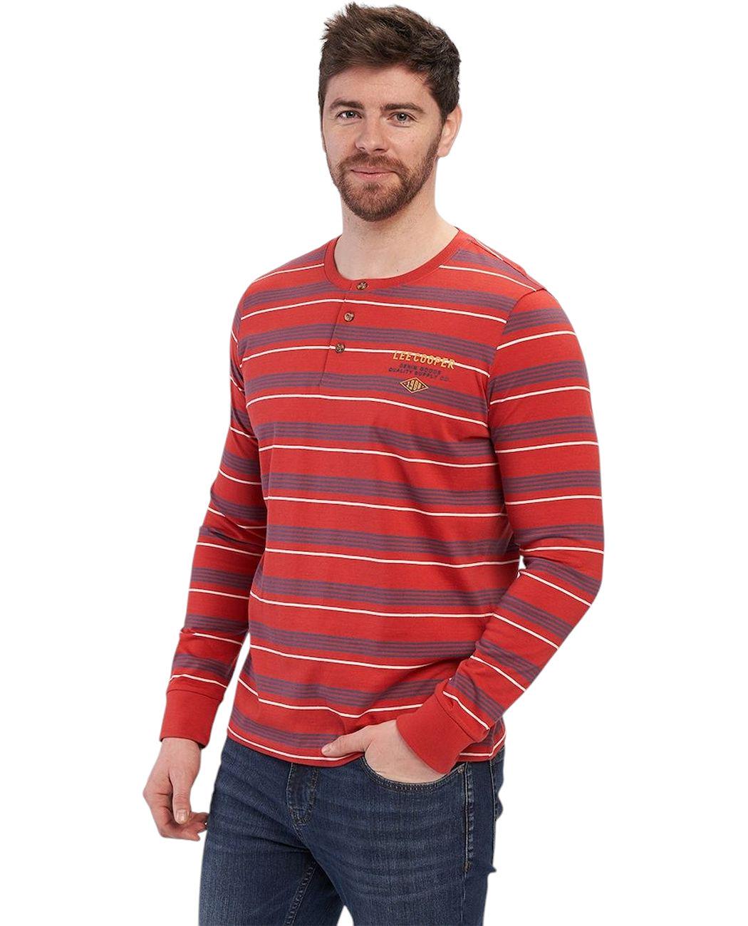 Футболка с длинным рукавом мужская Lee Cooper 10196366.R11 M Красный (4894534349355)