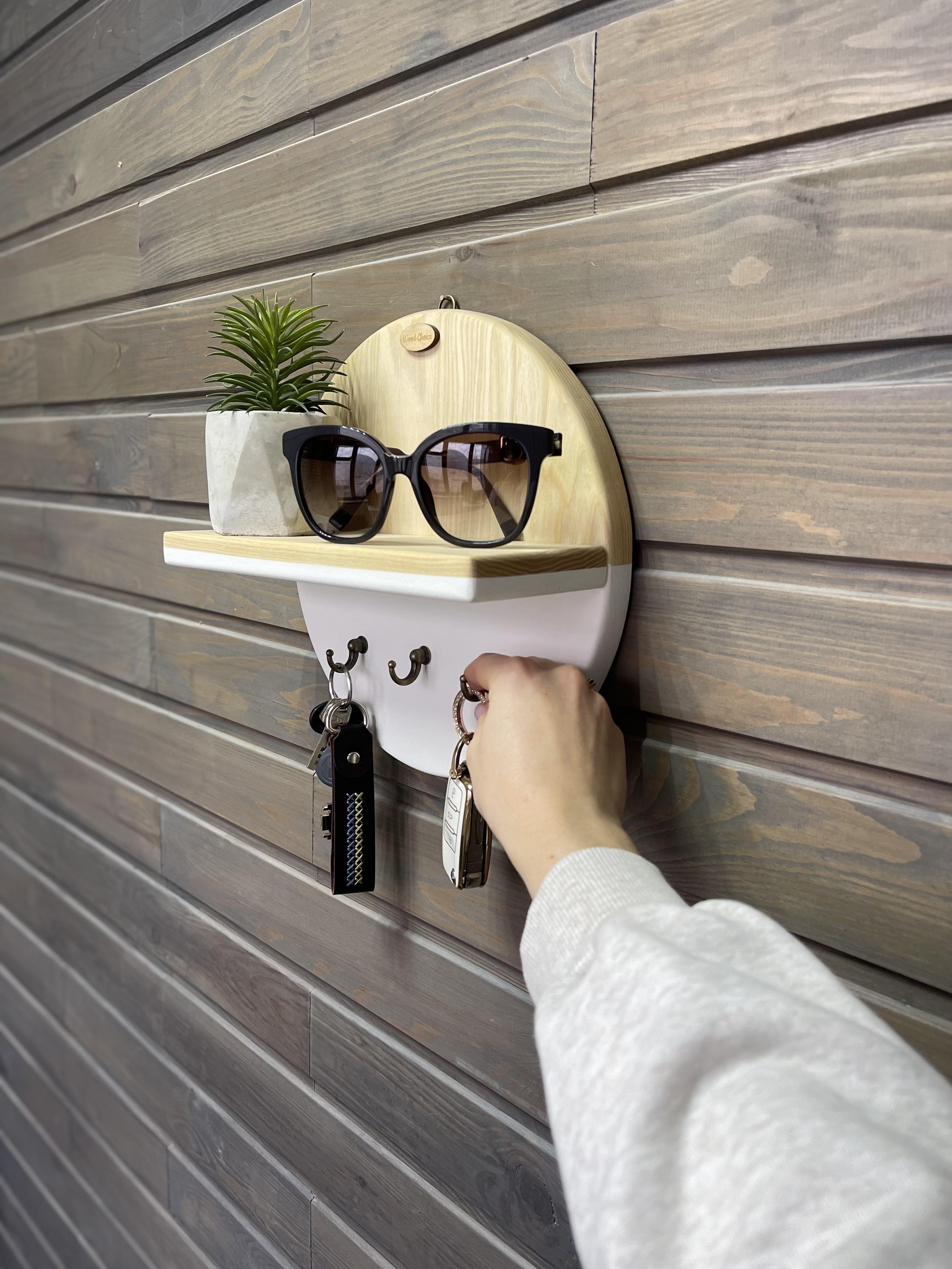 Ключница настенная из ясеня 25 см Белый - фото 8 Ключница настенная из ясеня 25 см Белый - фото 8