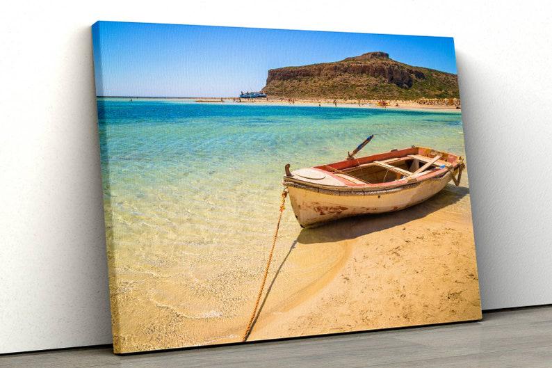 Картина на холсте KIL Art Старая лодка на пляжу 51x34 см (361)