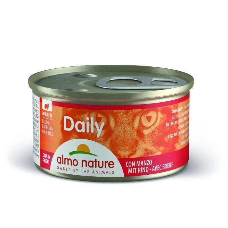 Консервований корм Almo Nature Шматочки в соусі з яловичиною для котів 85 гр
