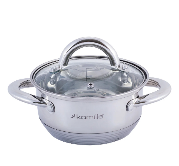Кастрюля с крышкой Kamille 1,1 л (KM-5770) Кастрюля с крышкой Kamille 1,1 л (KM-5770)