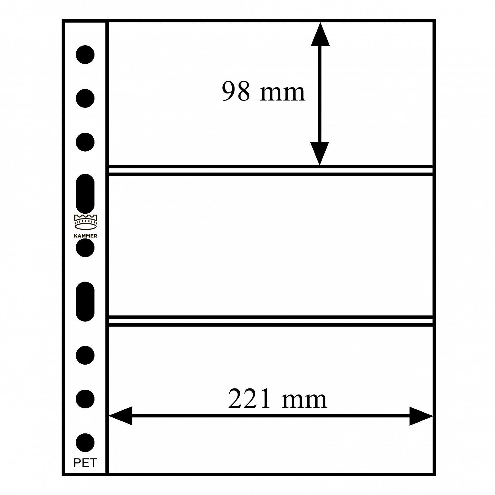 Аркуш на 3 осередки King 10 шт. 2021 Kammer UNC - фото 2