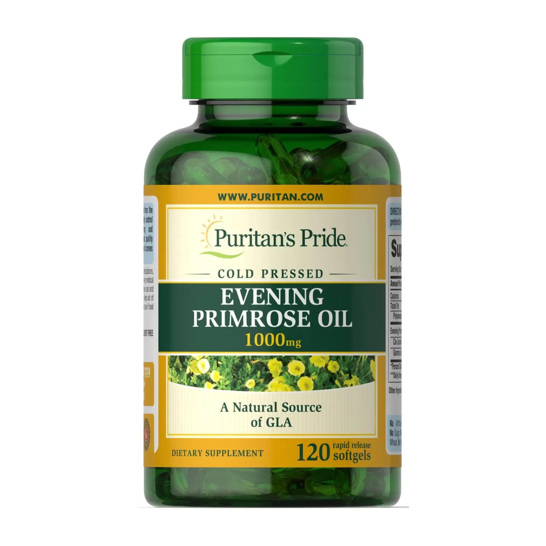 Натуральная добавка Evening Primrose Oil 1000 mg with GLA 120 softgels (2023-10-3384)