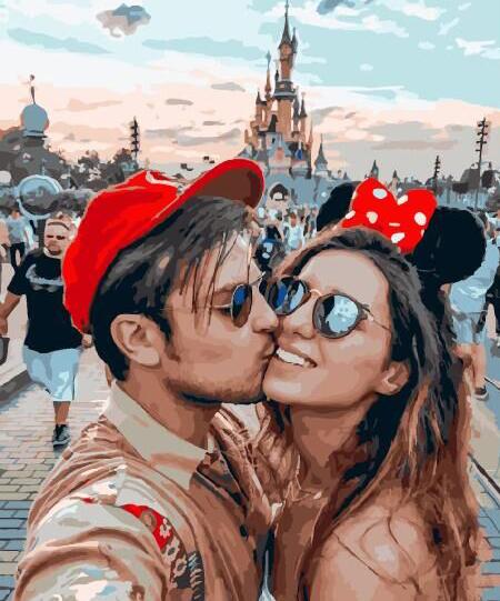 Картина по номерам Brushme Любовь в диснейленде 40х50 см (BRM29259)