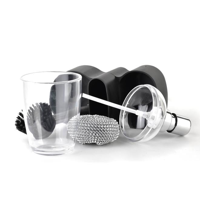 Кухонный диспенсер Basic Kitchen с щеткой и проволочной губкой 480 мл (35937) - фото 2