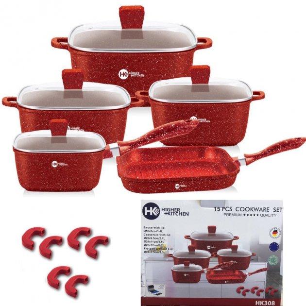 Набор посуды Higher Kitchen HK-308 с антипригарным покрытием