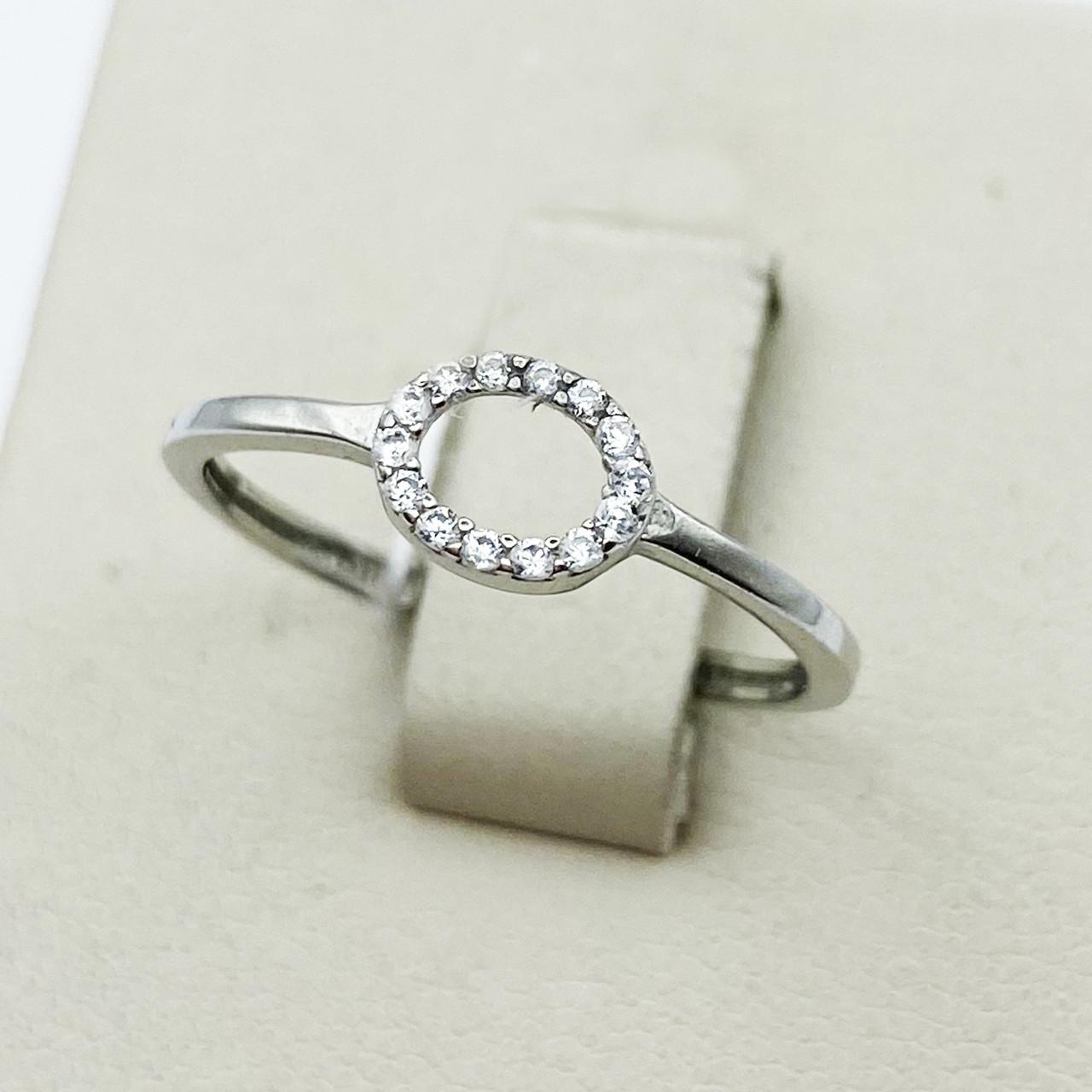 Кільце срібне з кубічним цирконієм р. 17 0,65 г (1878966147)