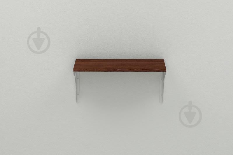 Полка настенная Ferrum-decor Ханди 2 240x600x240 металл Белый ДСП Венге 16 мм (XND0031)