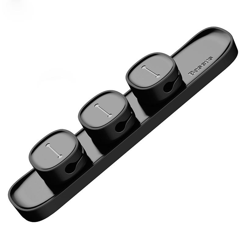 Магнитный держатель для кабелей BASEUS Peas Cable Clip ACWDJ-01 Black (969253917)